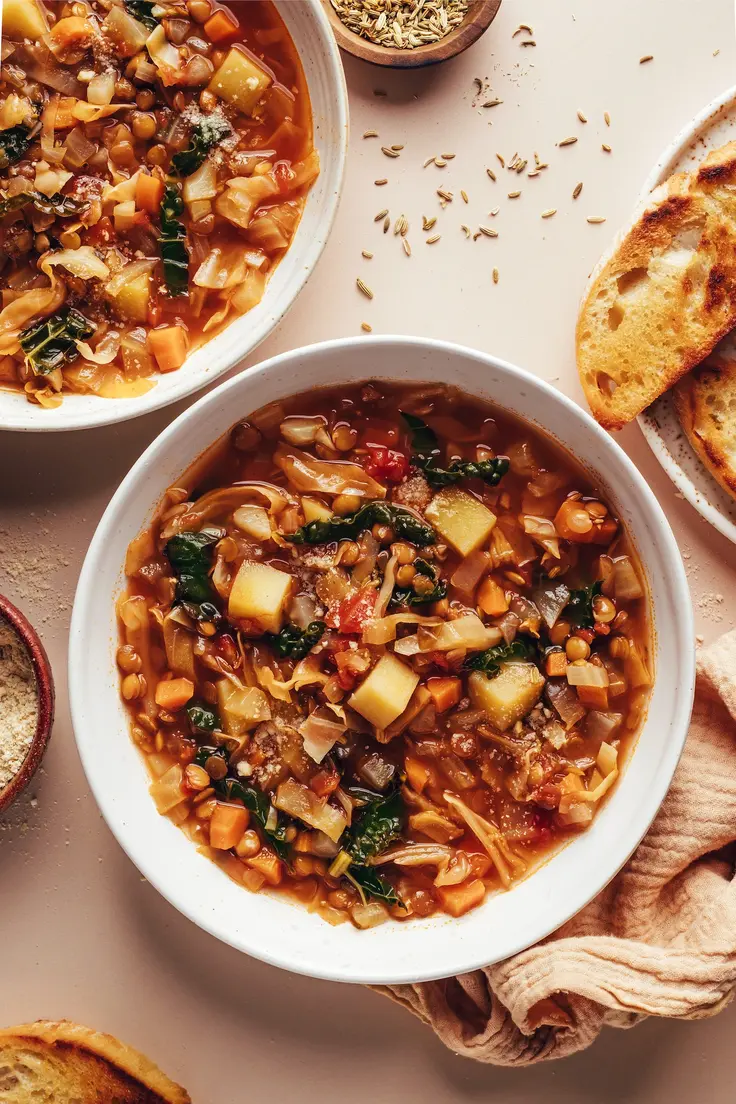 Nourishing Cabbage, Fennel & Lentil Soup (1 Pot!) Recipe by Minimalist Baker
