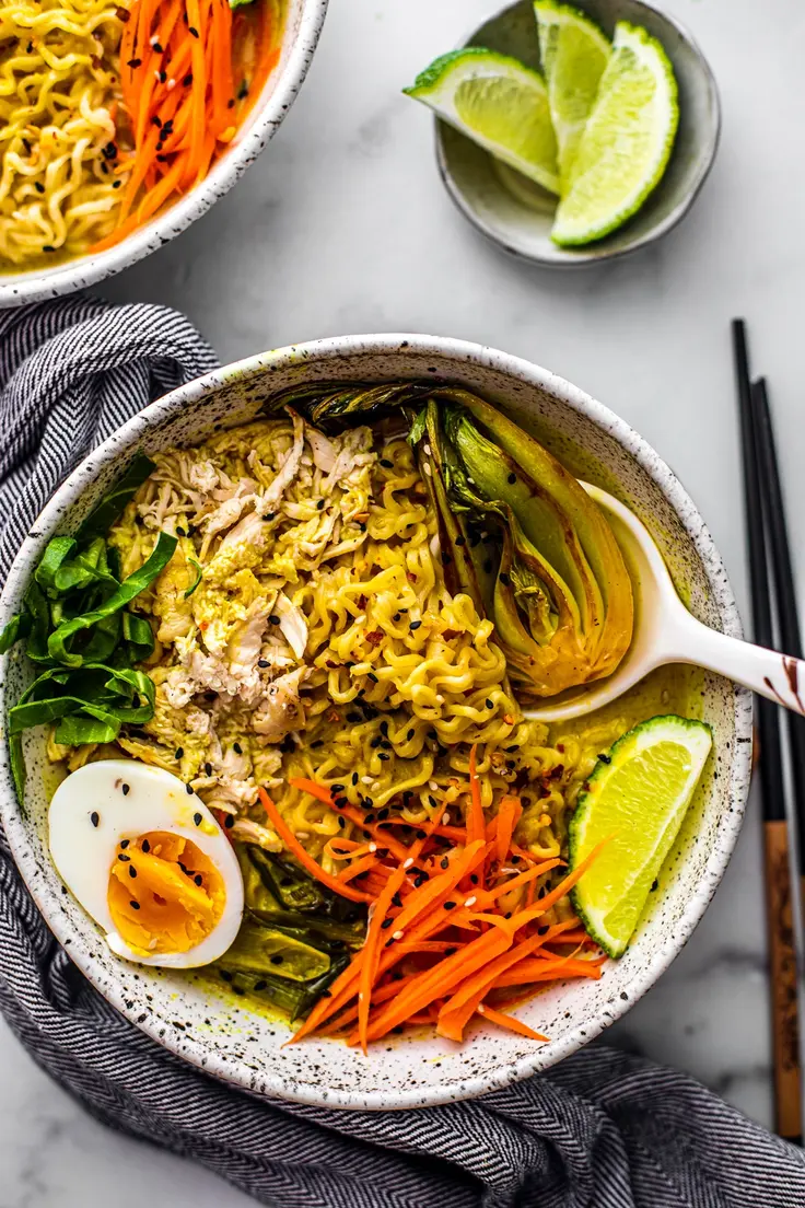 Chicken Curry Ramen Soup Recipe by Killing Thyme
