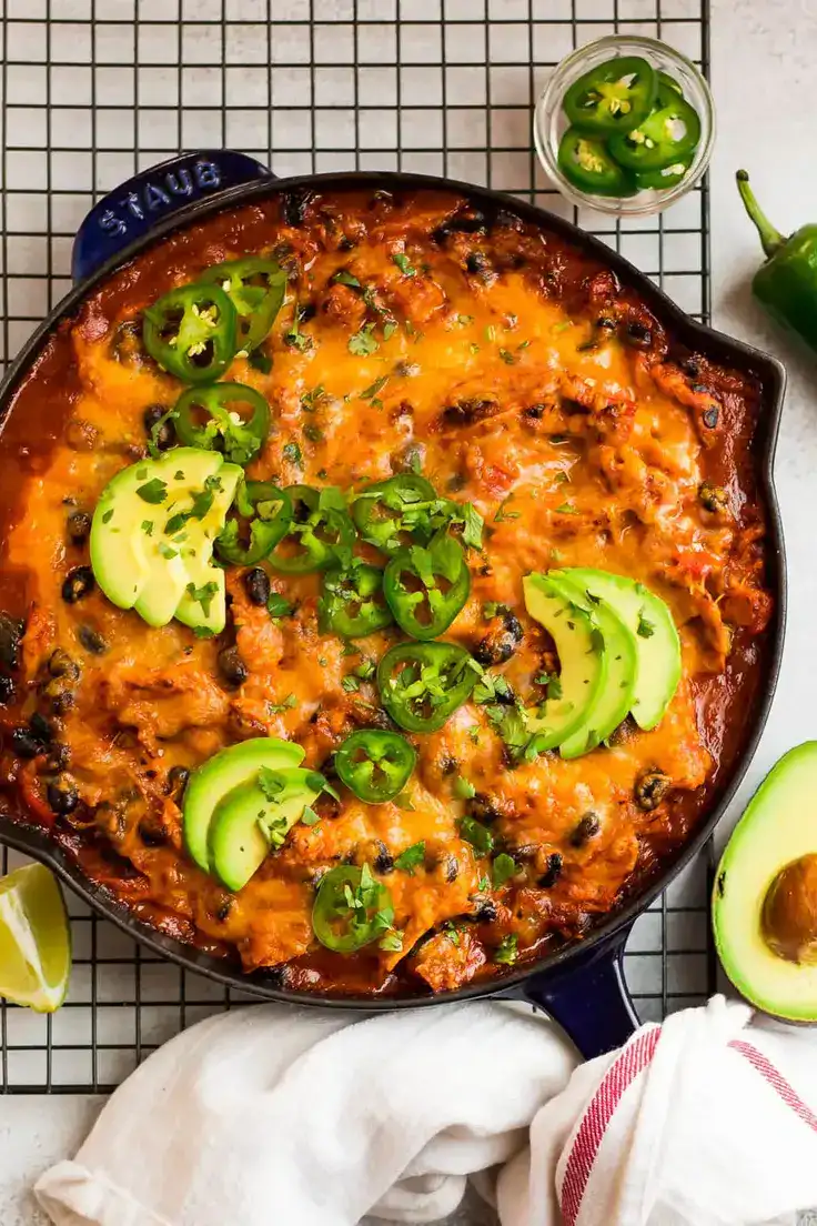 Leftover Rotisserie Chicken Enchilada Skillet Recipe by Well Plated
