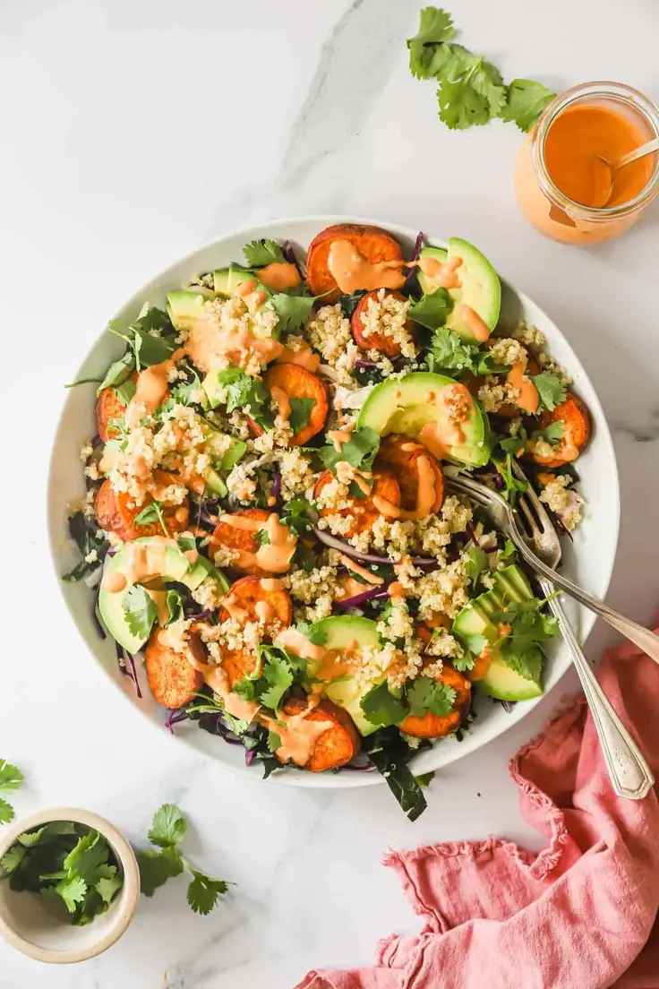 Leftover Rotisserie Chicken Nourishing Grain Bowl Recipe by Lena’s Kitchen Blog
