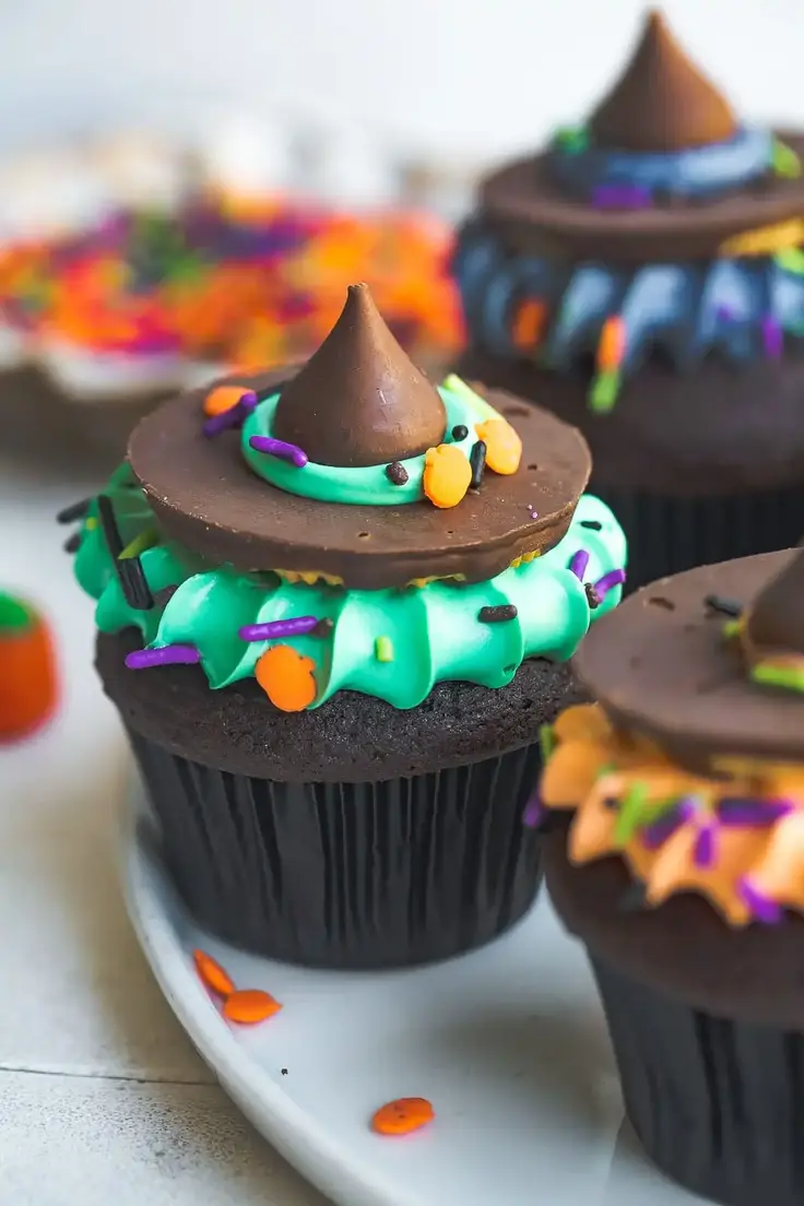 Halloween Witch Hat Cupcakes Recipe by Kathryn’s Kitchen
