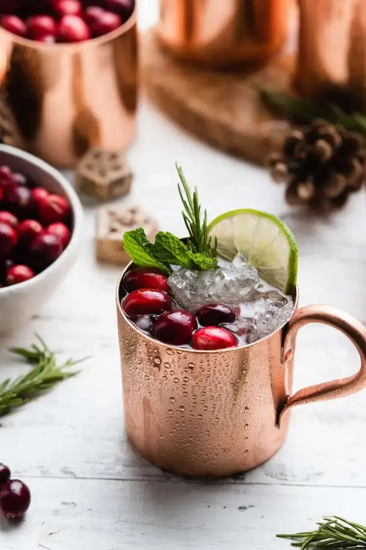 Pomegranate Cranberry Moscow Mule Recipe by Kitchen Confidante
