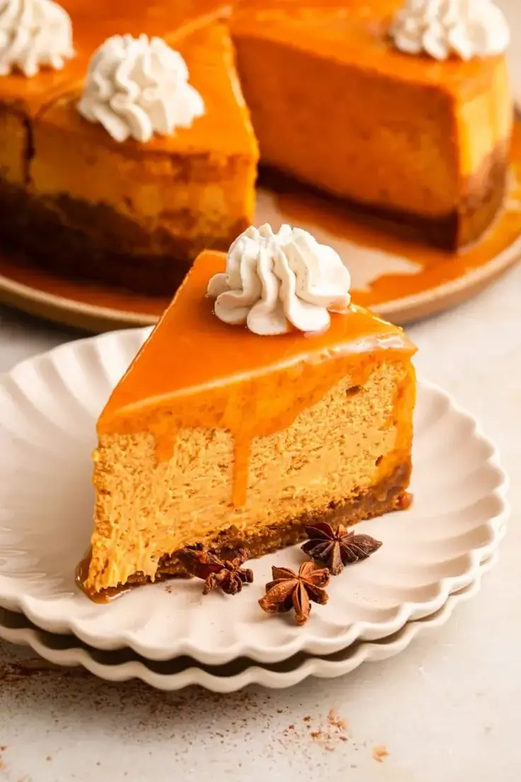 Roasted Sweet Potato Cheesecake with Gingersnap Crust