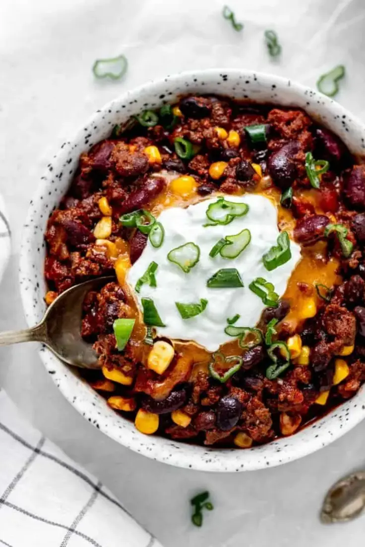 Crock Pot High Protein Chili Recipe by Haute & Healthy Living
