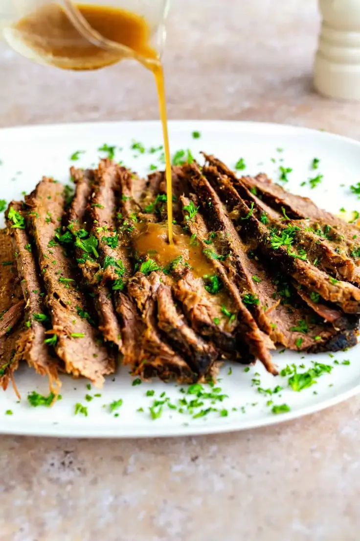 Slow Cooker Brisket Recipe by Supergolden Bakes
