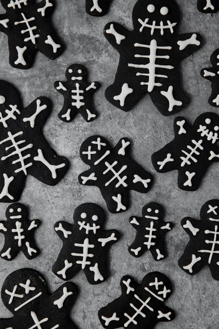 Black Cocoa Skeleton Cookies Recipe by Barley and Sage
