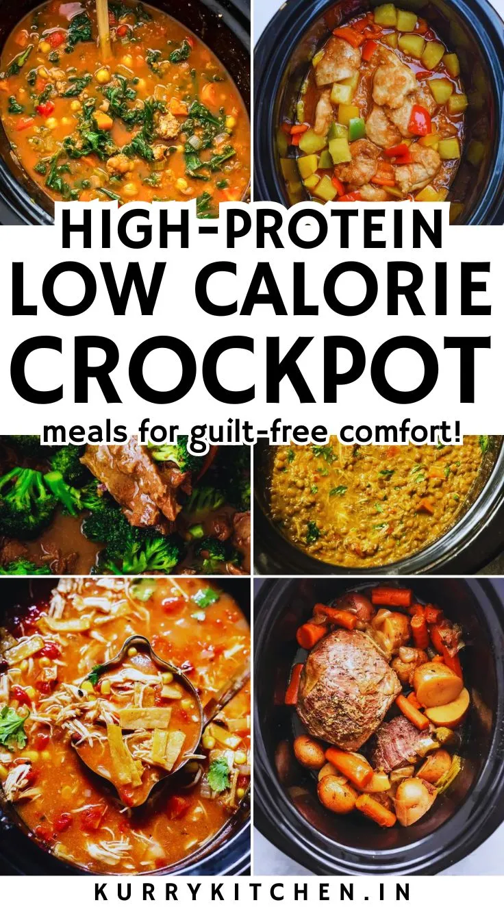 High Protein Low-Calorie Crockpot Recipes Pin