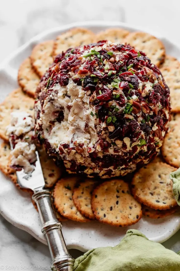 Cranberry Pecan Cheese Ball (Party Favorite!) Recipe by Sally's Baking Addiction