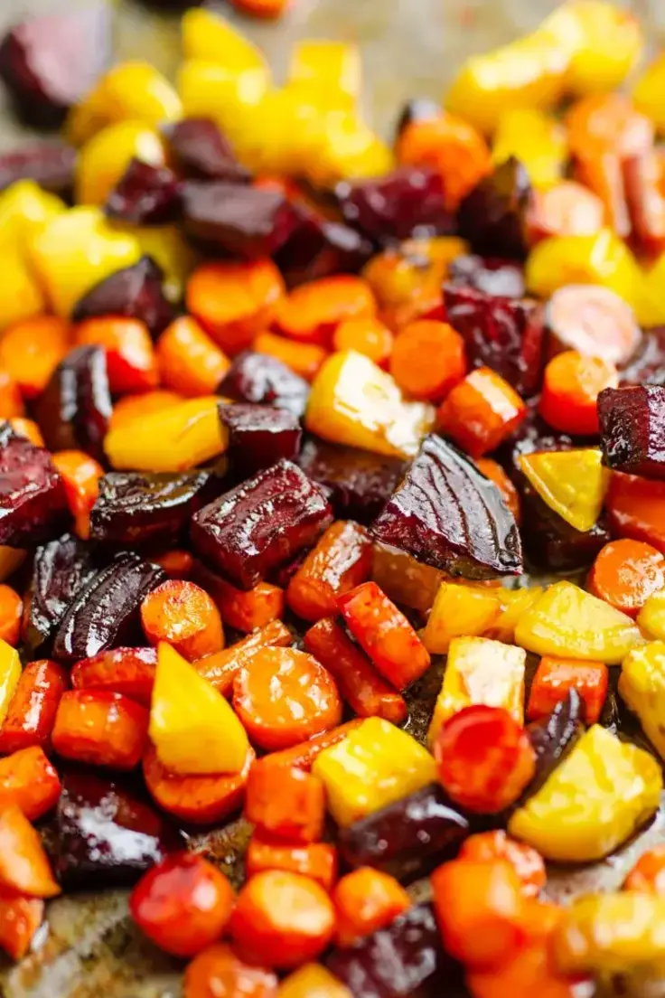 Honey Roasted Beets & Carrots Recipe by The Creative Bites
