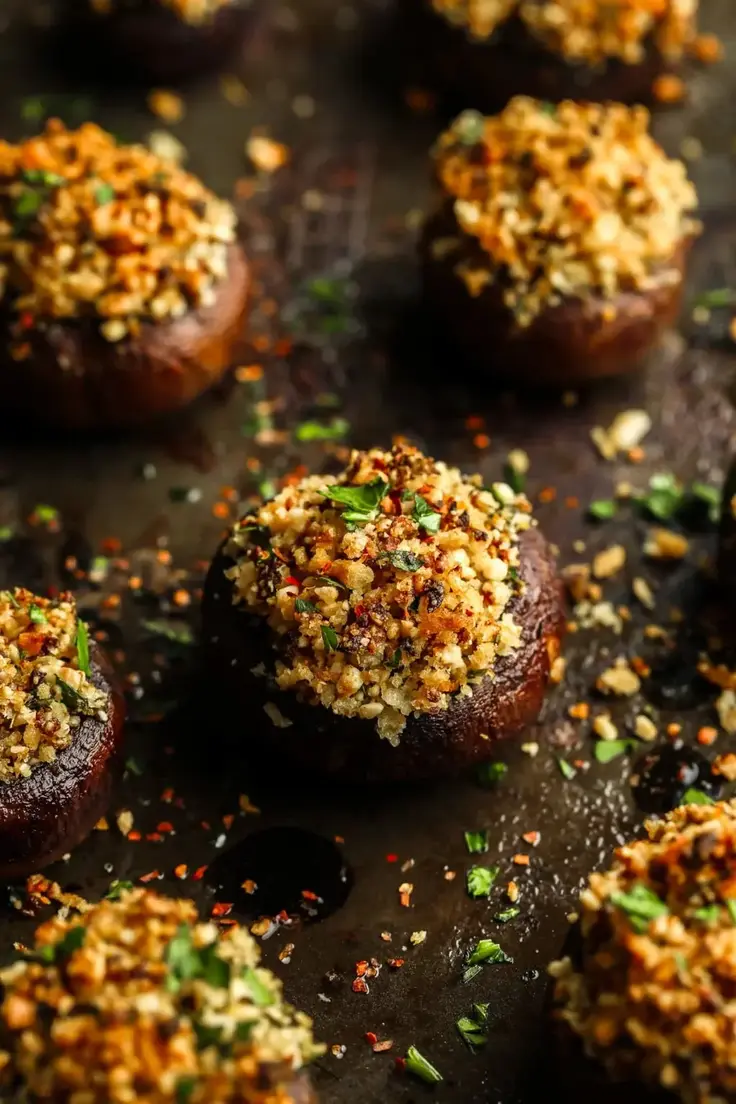 Vegan Stuffed Mushrooms 