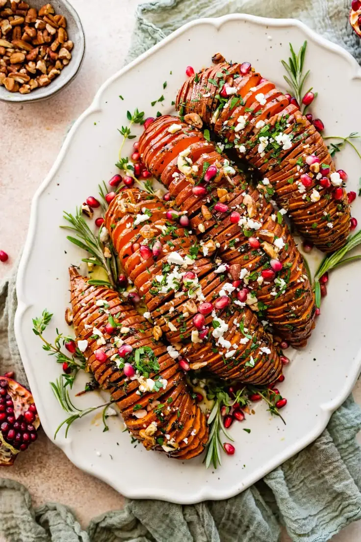 Hasselback Sweet Potatoes with Maple Syrup Recipe by Cucina By Elena
