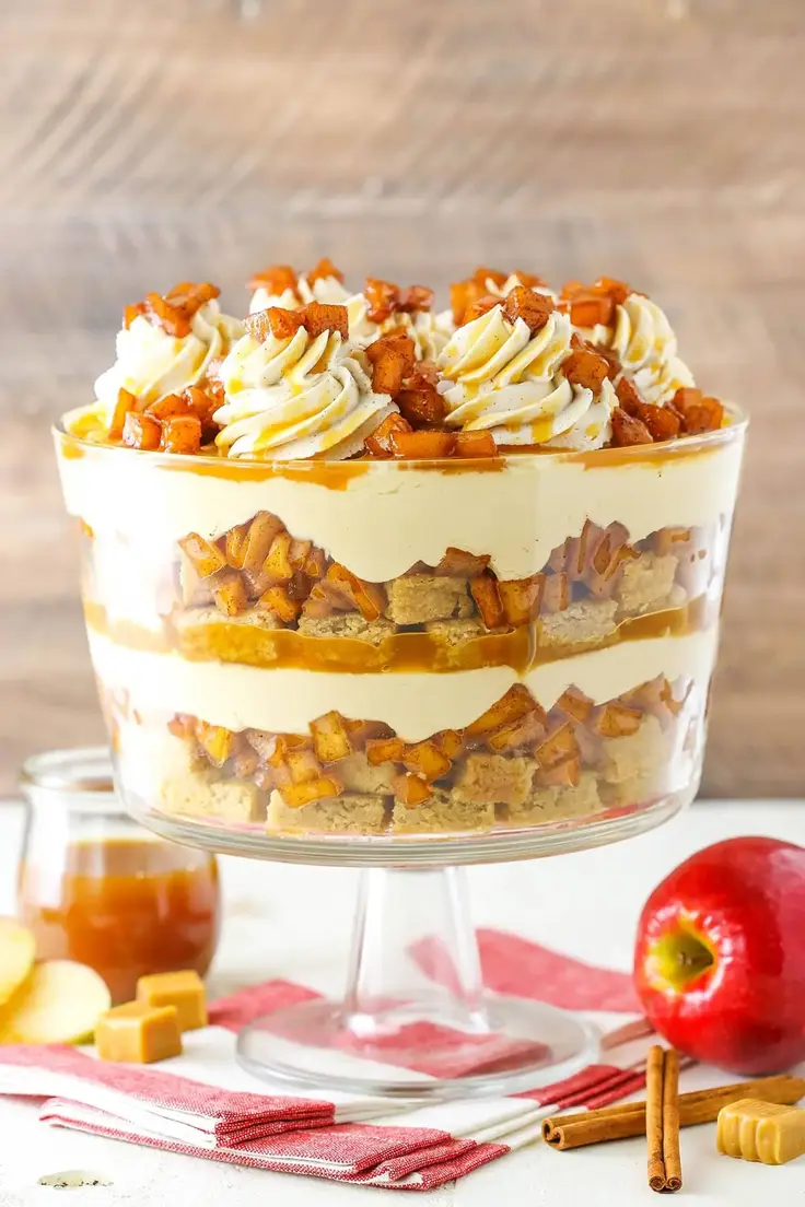 Caramel Apple Cheesecake Blondie Trifle Recipe by Easy Apple Dessert Recipe