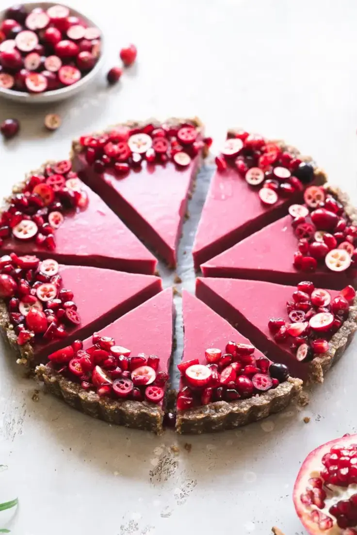 Vegan Cranberry Pomegranate Tart