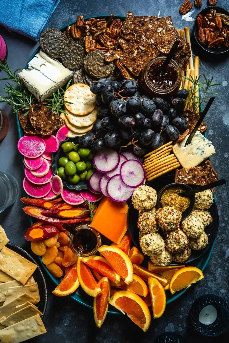 Fall Cheese Platter With Mini Cheese Ball Bites Recipe by Vegetarian 'Ventures
