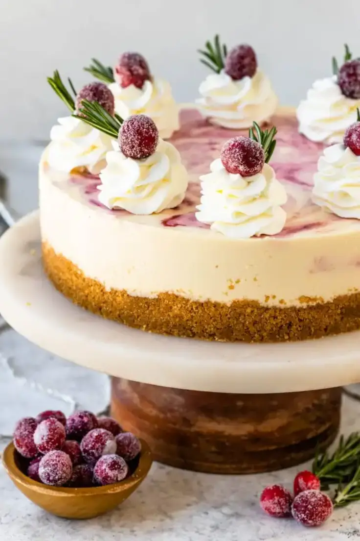 Sweetened Condensed Milk Cranberry Cheesecake 