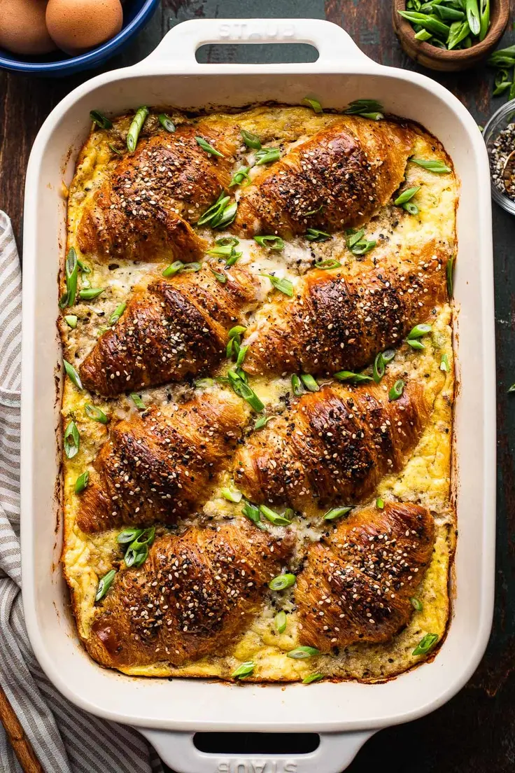 Croissant Breakfast Casserole Recipe by So Much Food
