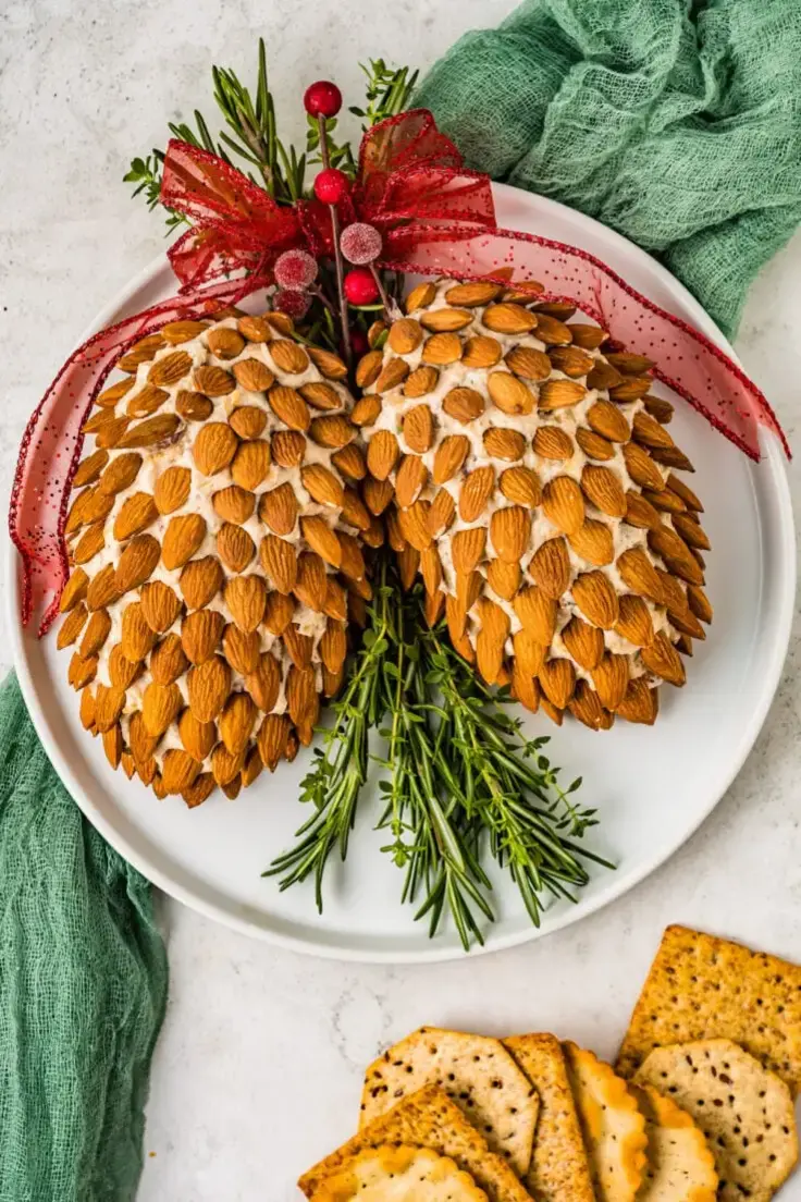 Pine Cone Cheese Ball Recipe by The Novice Chef
