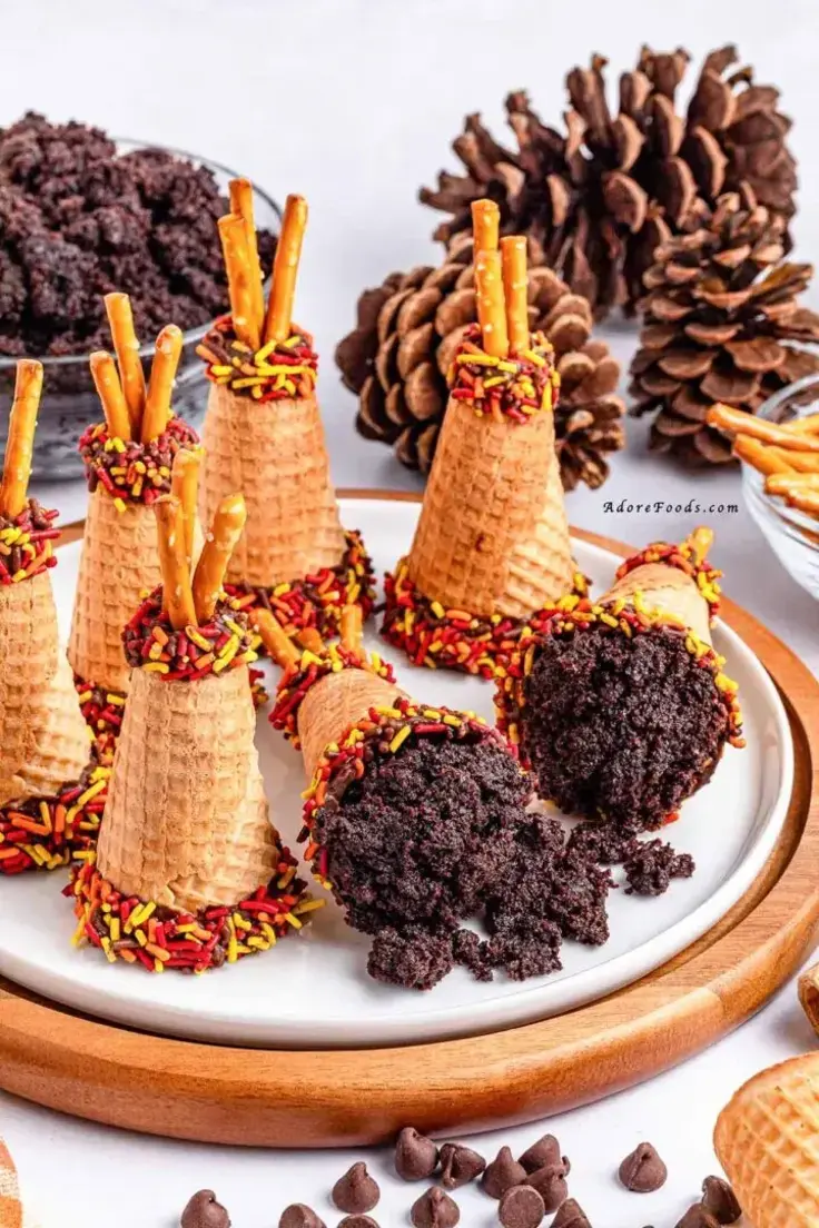 Ice Cream Sugar Cone Teepees Recipe by Adore Foods
