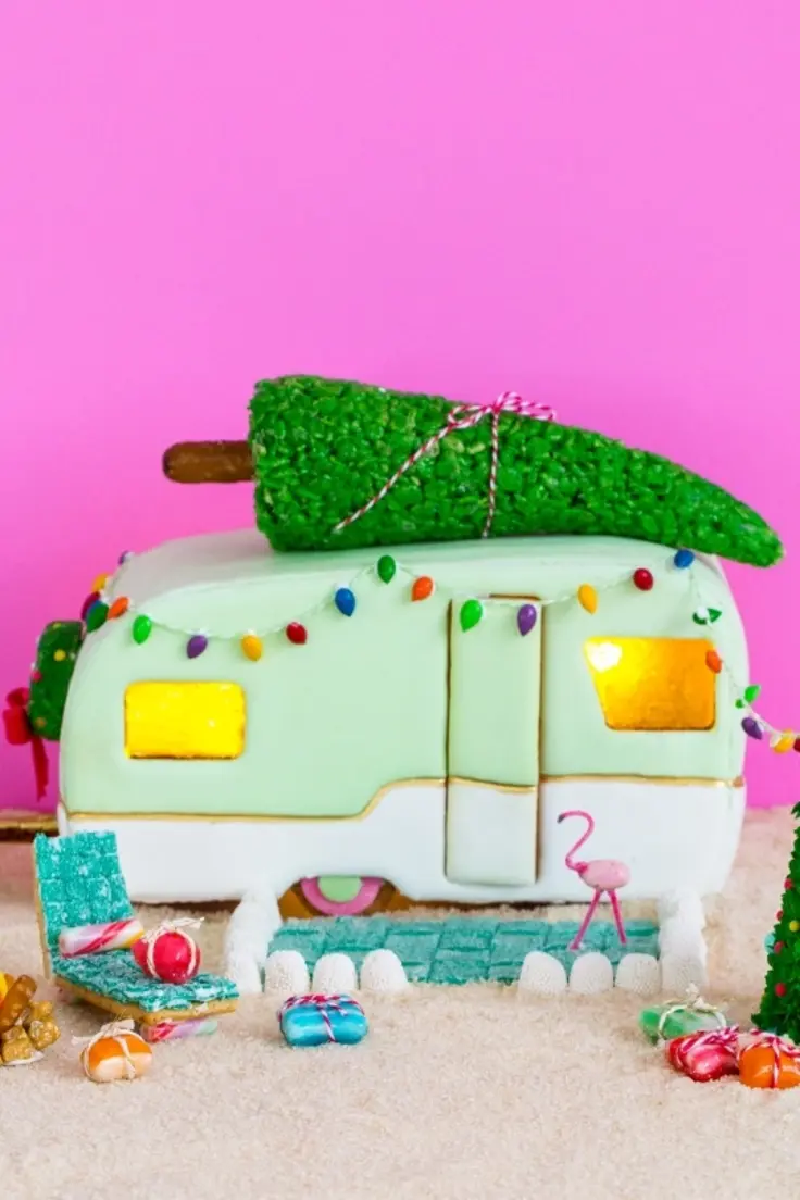 Gingerbread Camper House Recipe with Template by Sugar & Cloth
