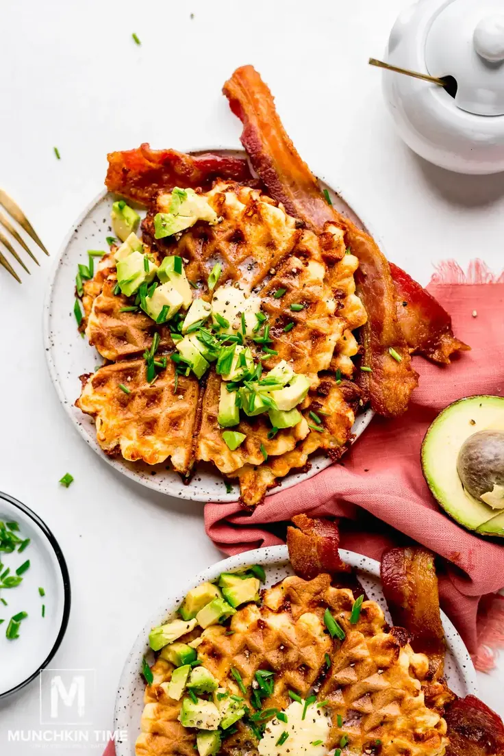 Savory Waffle Recipe by Munchkin Time