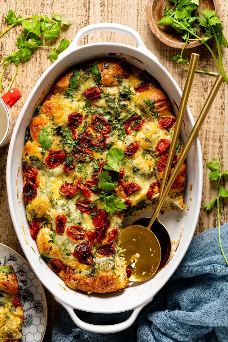 Veggie Breakfast Strata Recipe by Orchids and Sweet Tea
