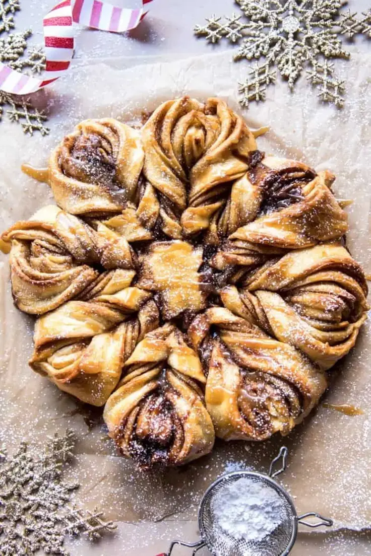 Snowflake Pull-Apart Monkey Bread Recipe by Half Baked Harvest
