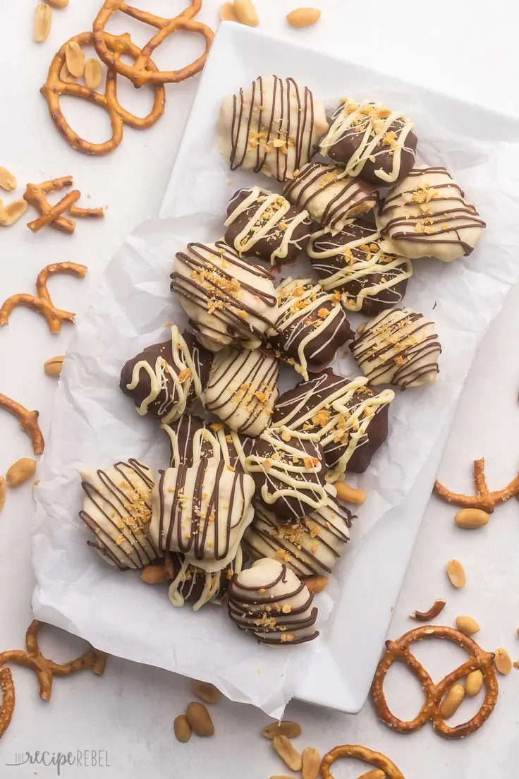 Chocolate Peanut Butter Pretzel Candies Recipe by The Recipe Rebel
