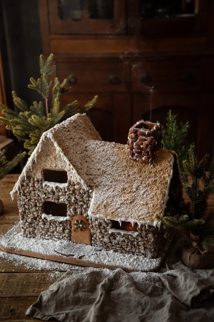 Woodland Cottage Gingerbread House Recipe by Under A Tin Roof
