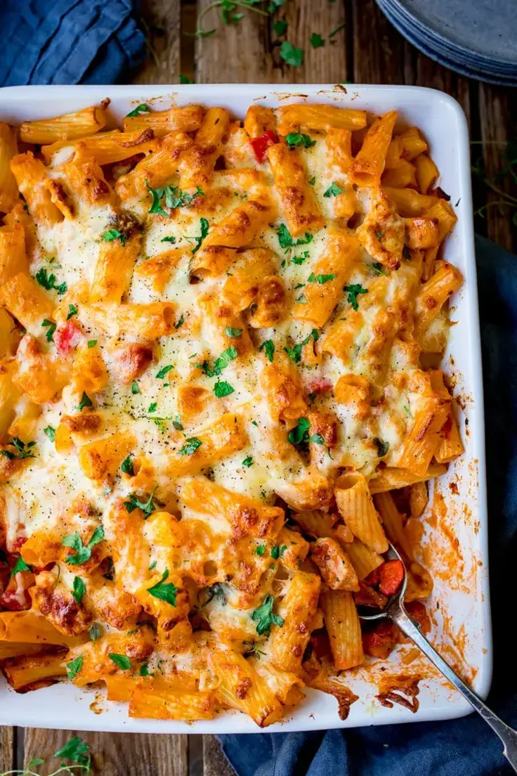 Cheesy Pasta Bake With Chicken And Bacon Recipe by Nicky's Kitchen Sanctuary