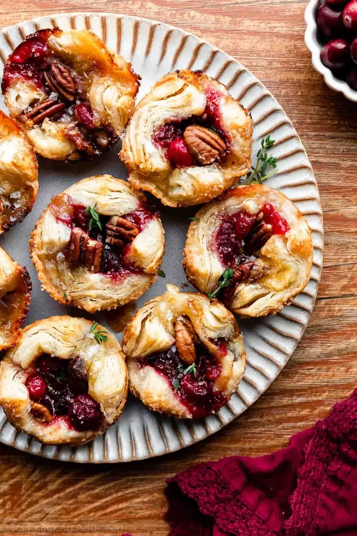 Cranberry Brie Puff Pastry Tarts Recipe by Sally’s Baking Addiction
