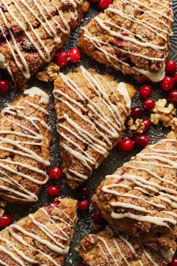 9. Maple Walnut Cranberry Scone Recipe by Baker by Nature
