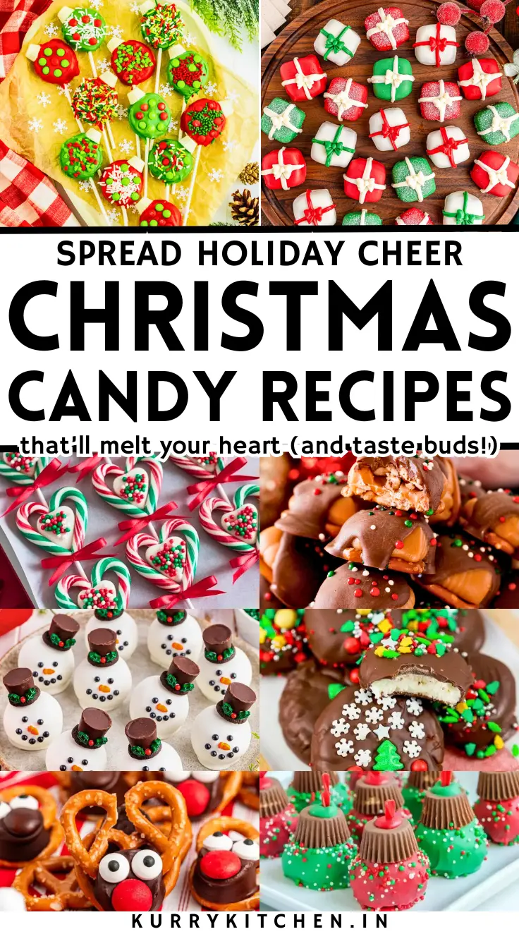 Pin the image for saving the christmas candy recipes for later.