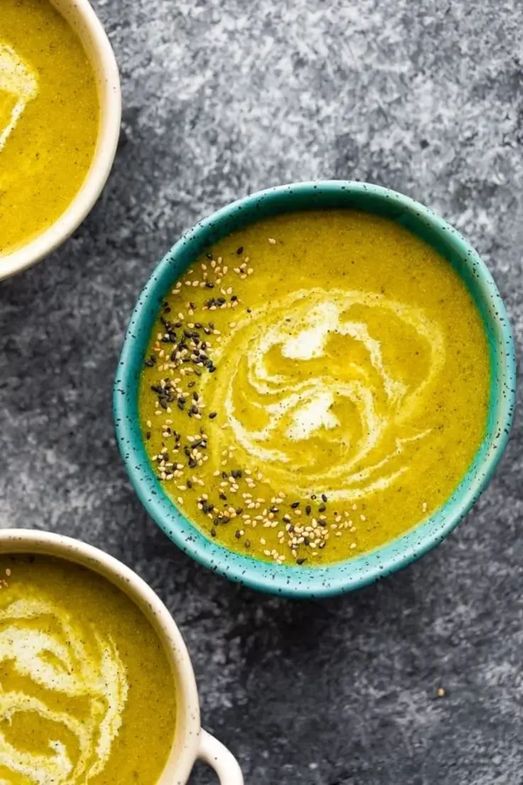 Crockpot Broccoli Turmeric Soup Recipe by Sweet Peas and Saffron
