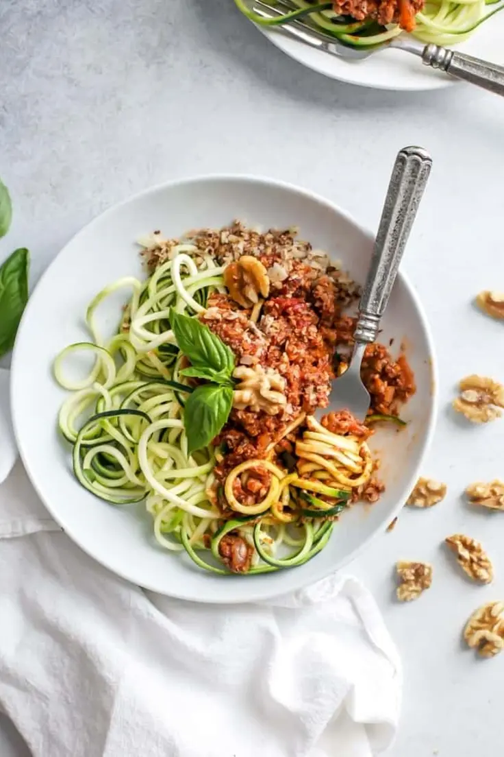 Meatless Vegan Walnut Cauliflower Bolognese Recipe by Fit Mitten Kitchen
