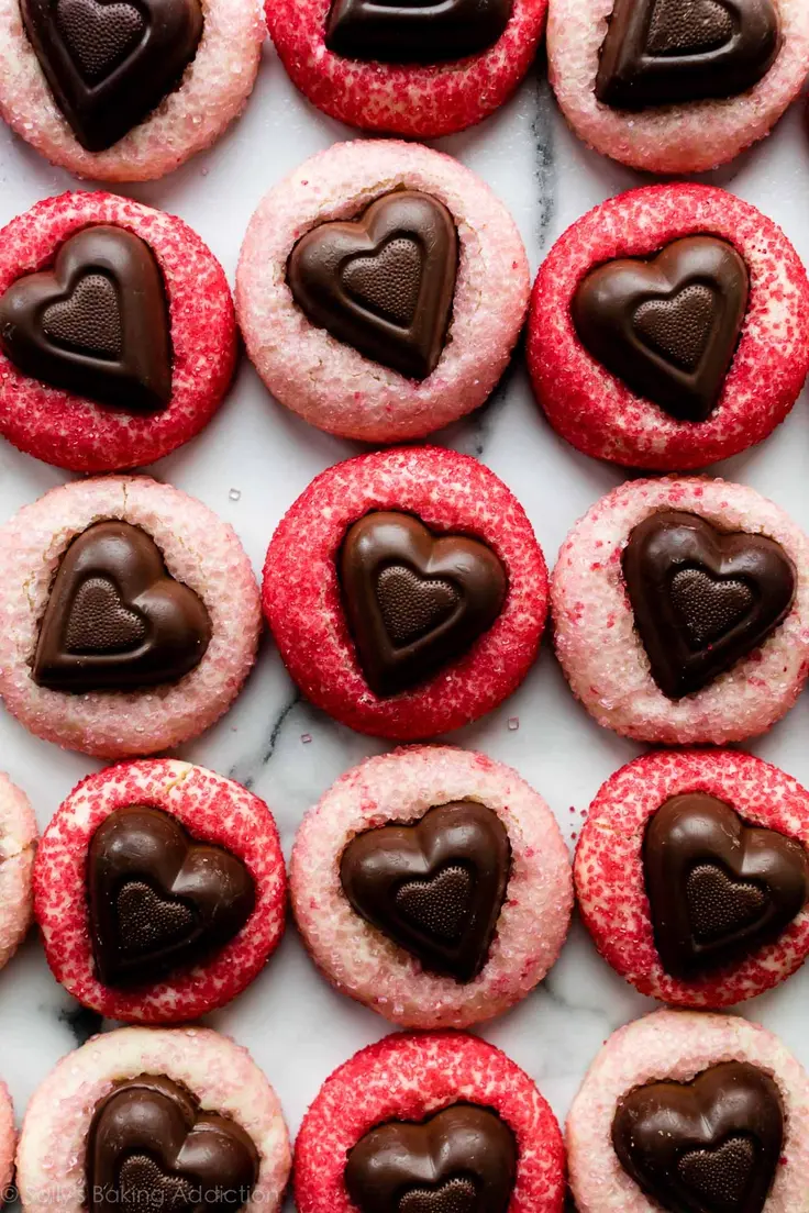 Sparkle Sweetheart Cookies Recipe by Sally's Baking Addiction
