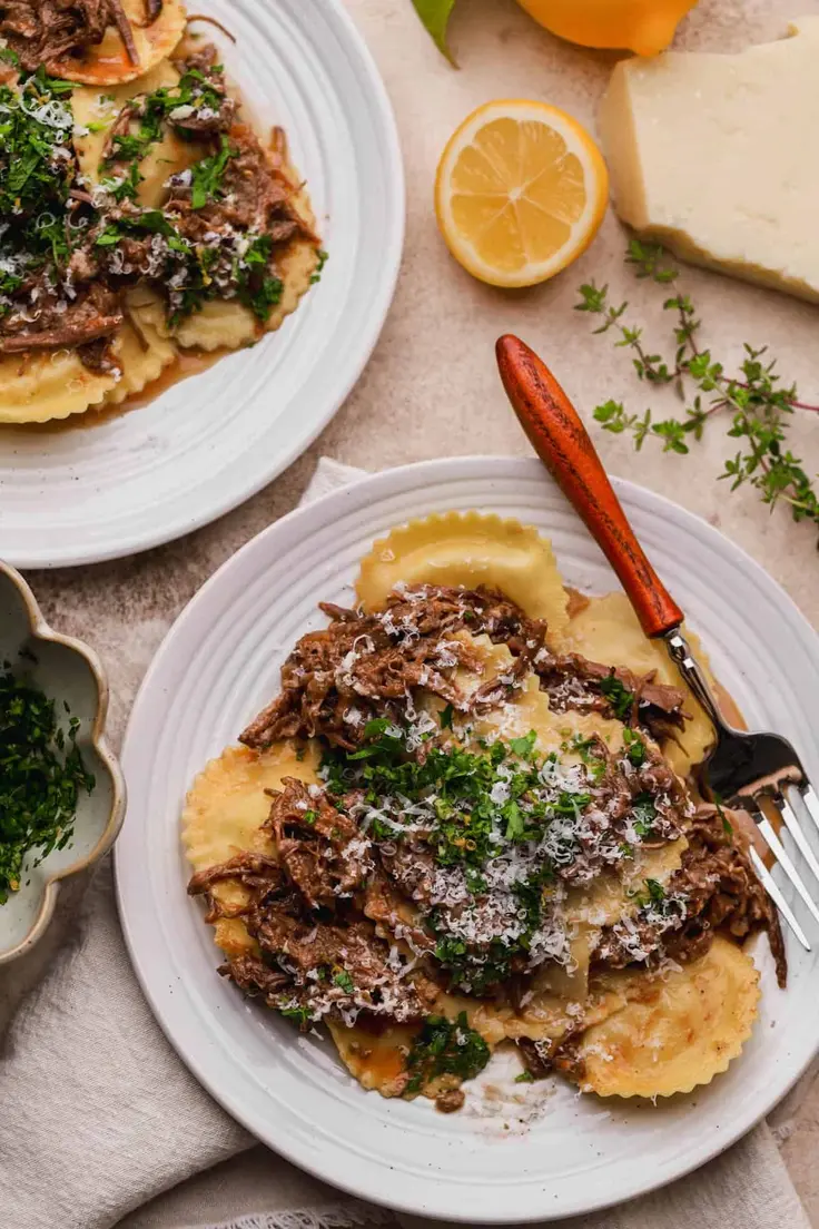 Short Rib Ravioli with Gremolata Recipe by The Epicurean Mouse
