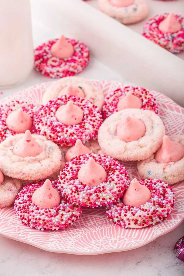 Strawberry Kiss Cookies Recipe by Princess Pinky Girl
