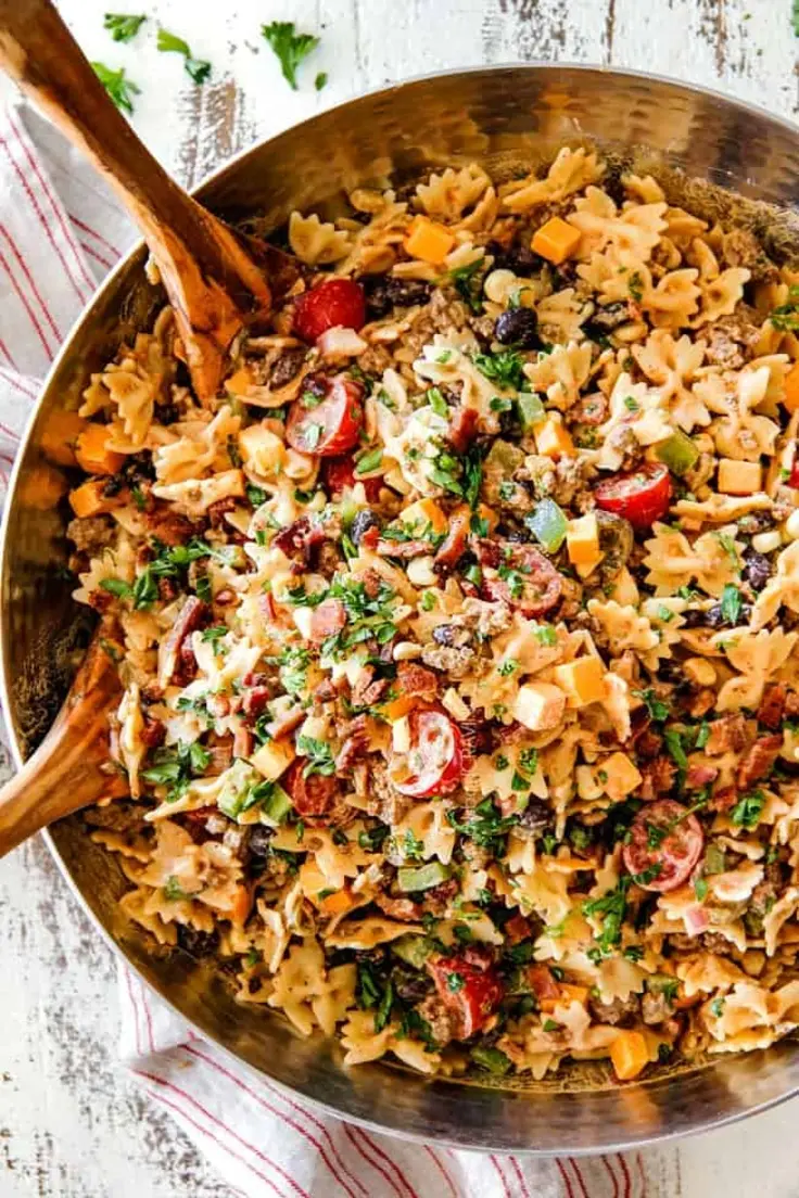 Cowboy Pasta Salad Recipe by Carlsbad Cravings
