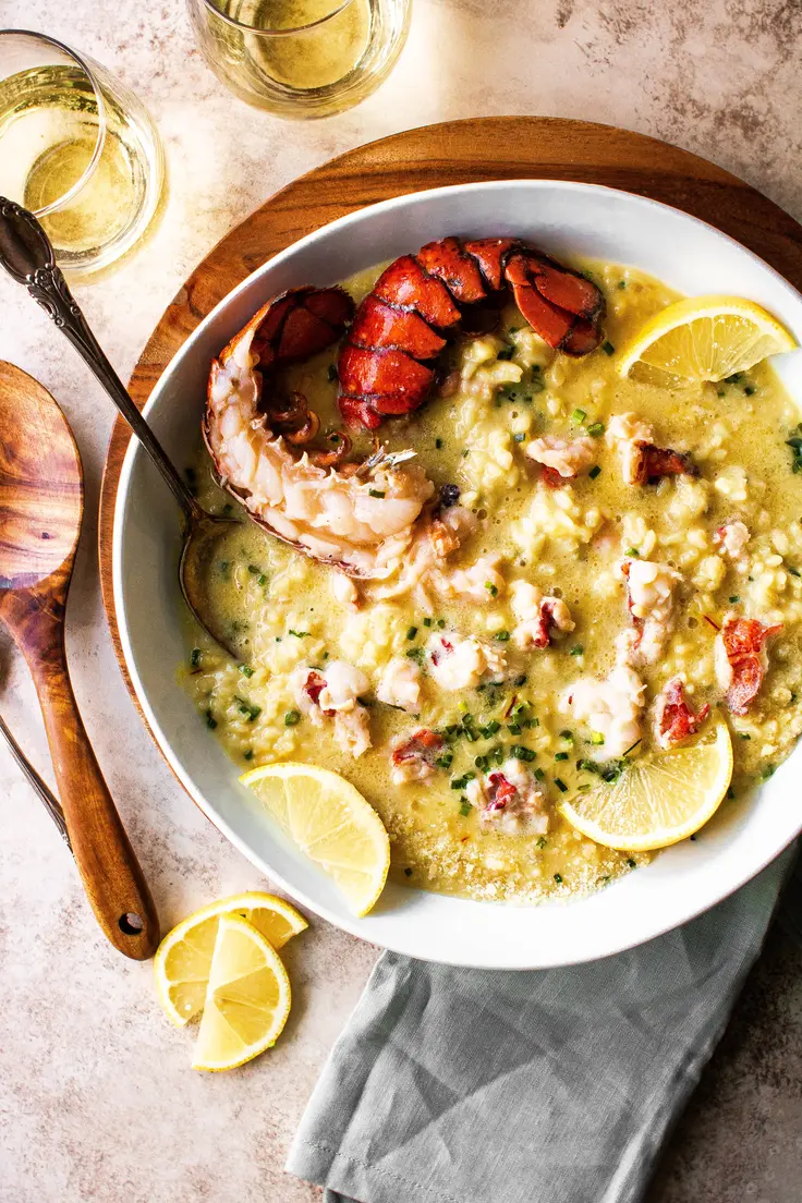 Butter Poached Lobster Risotto Recipe by So Much Food
