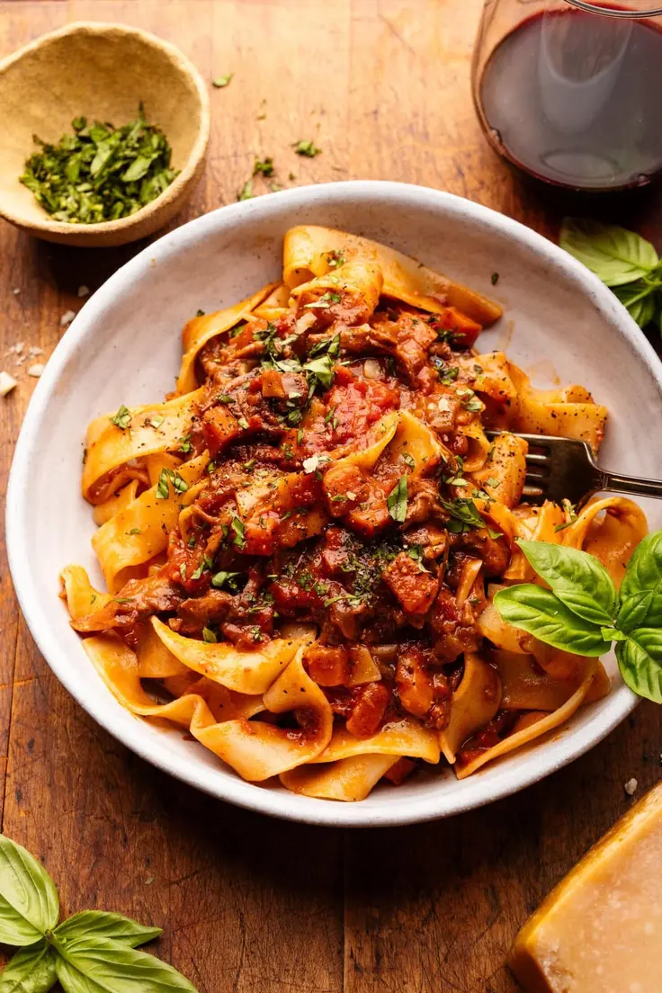 Braised Beef Short Rib Ragu with Pappardelle Recipe by A Simple Palate
