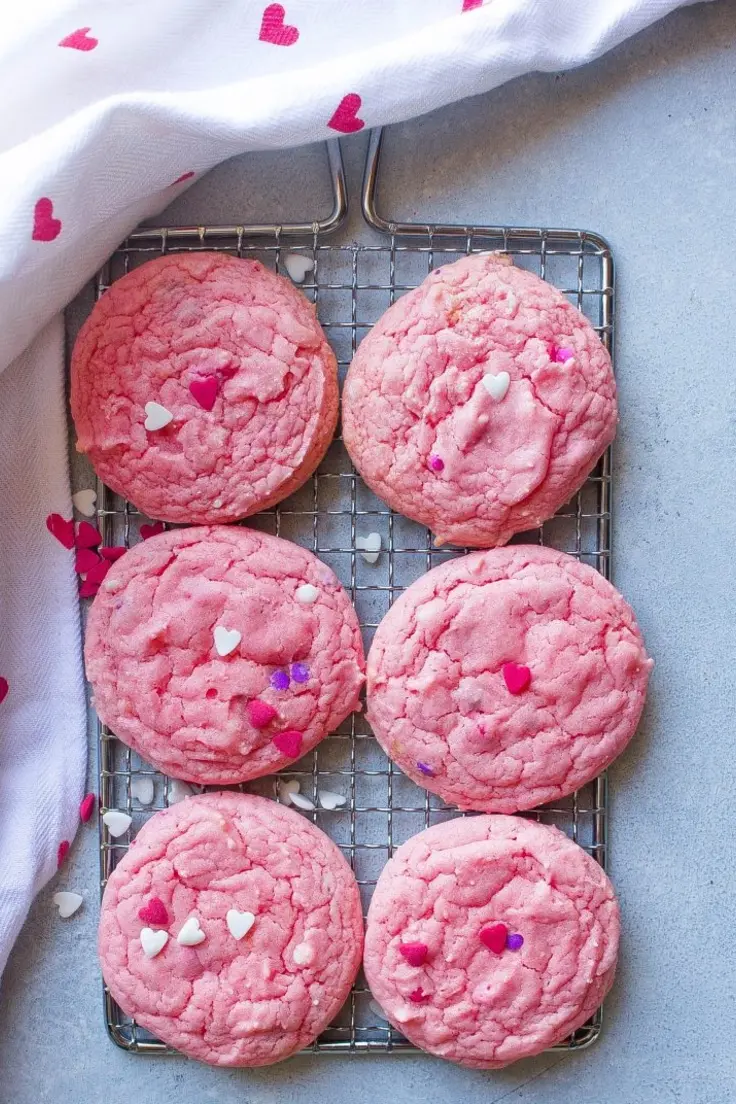 Valentine's Day Cake Mix Cookies Recipe by Kathryn’s Kitchen Blog