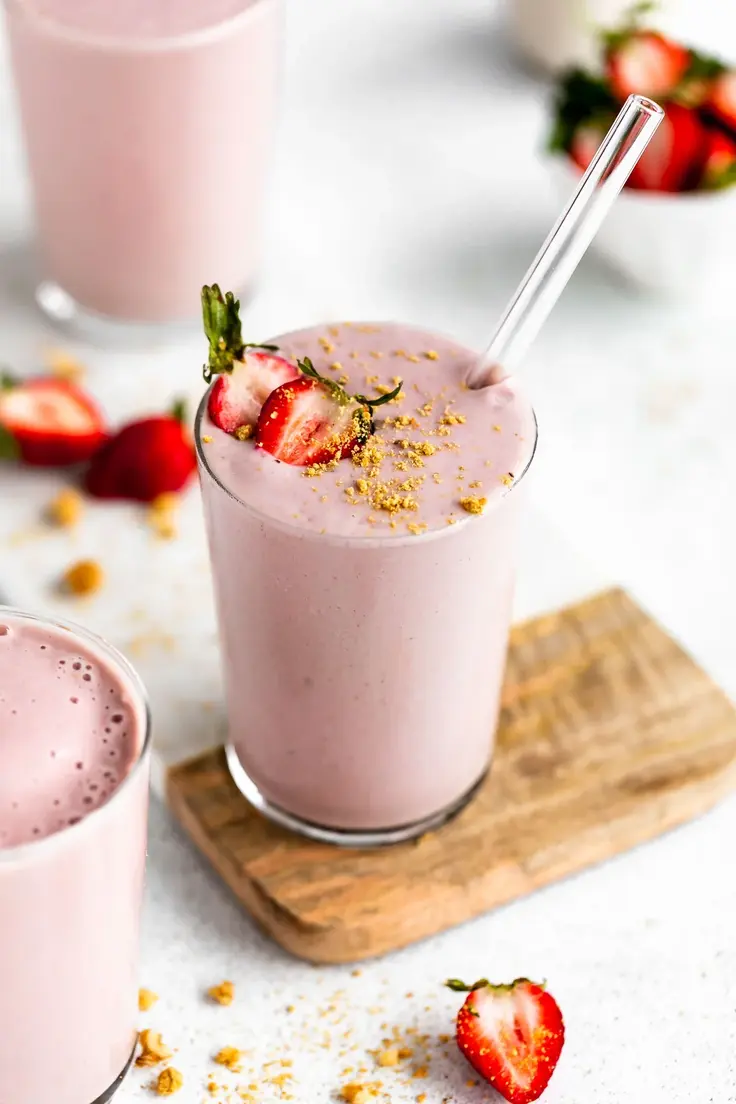 Strawberry Banana Protein Shake 
