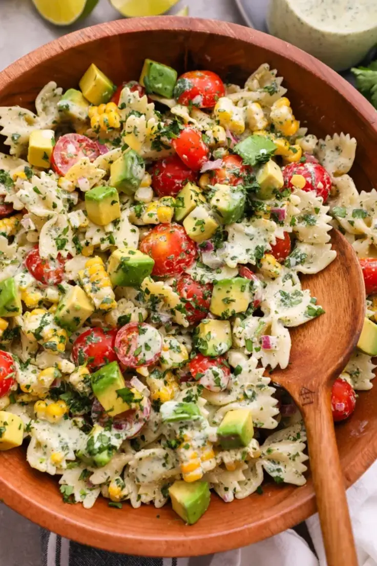 Cilantro Lime Pasta Salad Recipe by Kalefornia Kravings