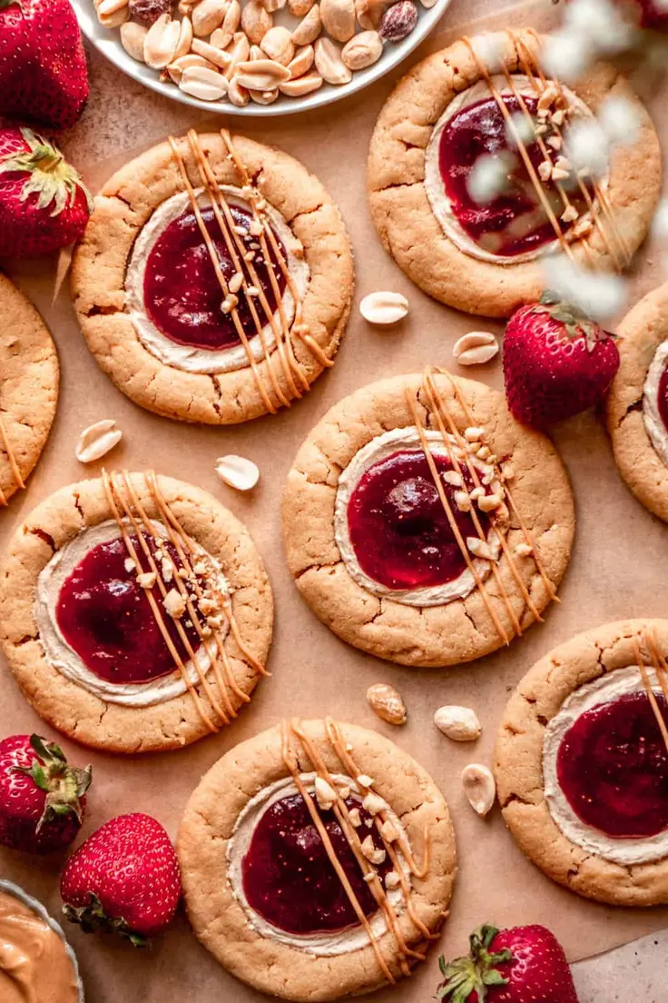 Peanut Butter & Jelly Cookies Recipe by InBloom Bakery
