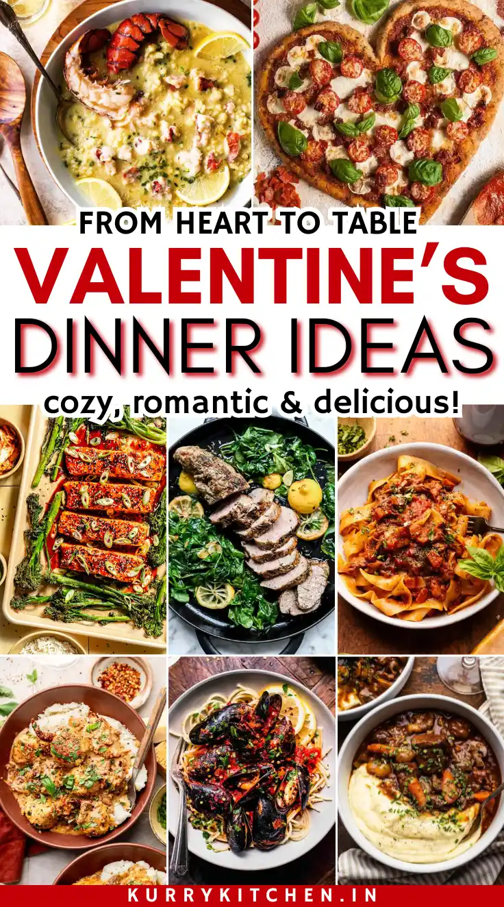 Valentine’s Day dinner ideas pin