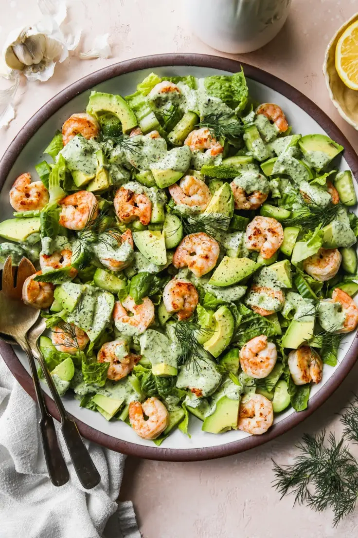 Creamy Shrimp Avocado Salad Recipe by Walder Wellness
