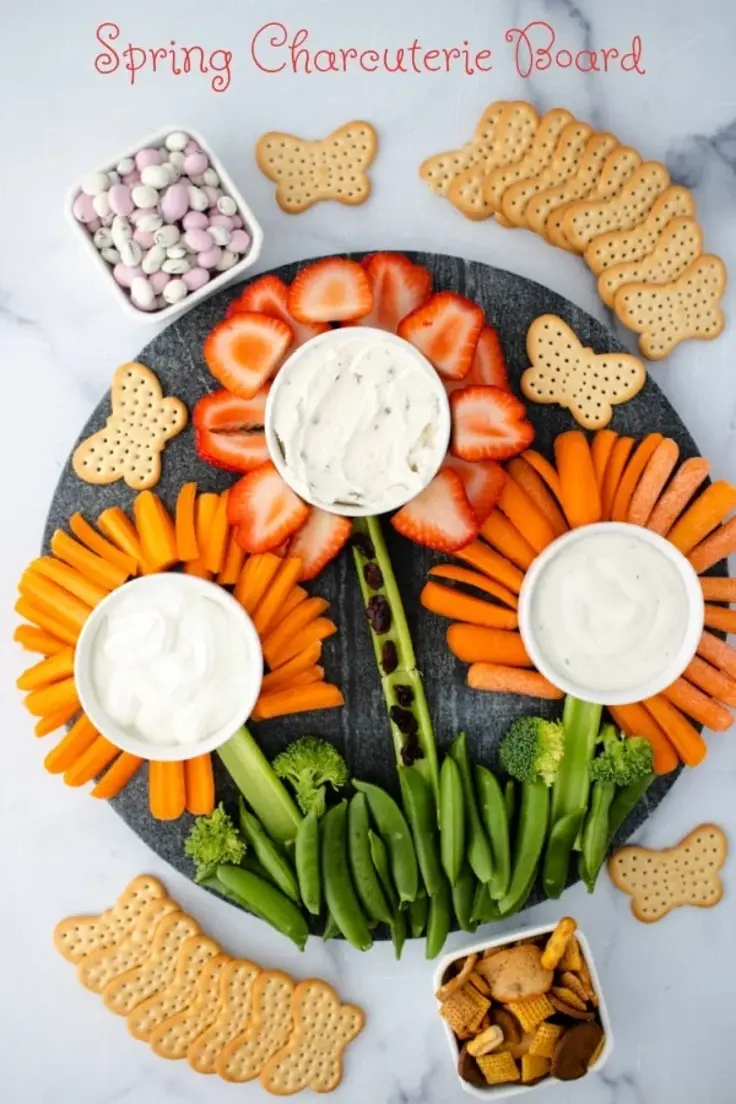 Blooming Springtime Charcuterie Board Recipe by Carrie’s Experimental Kitchen