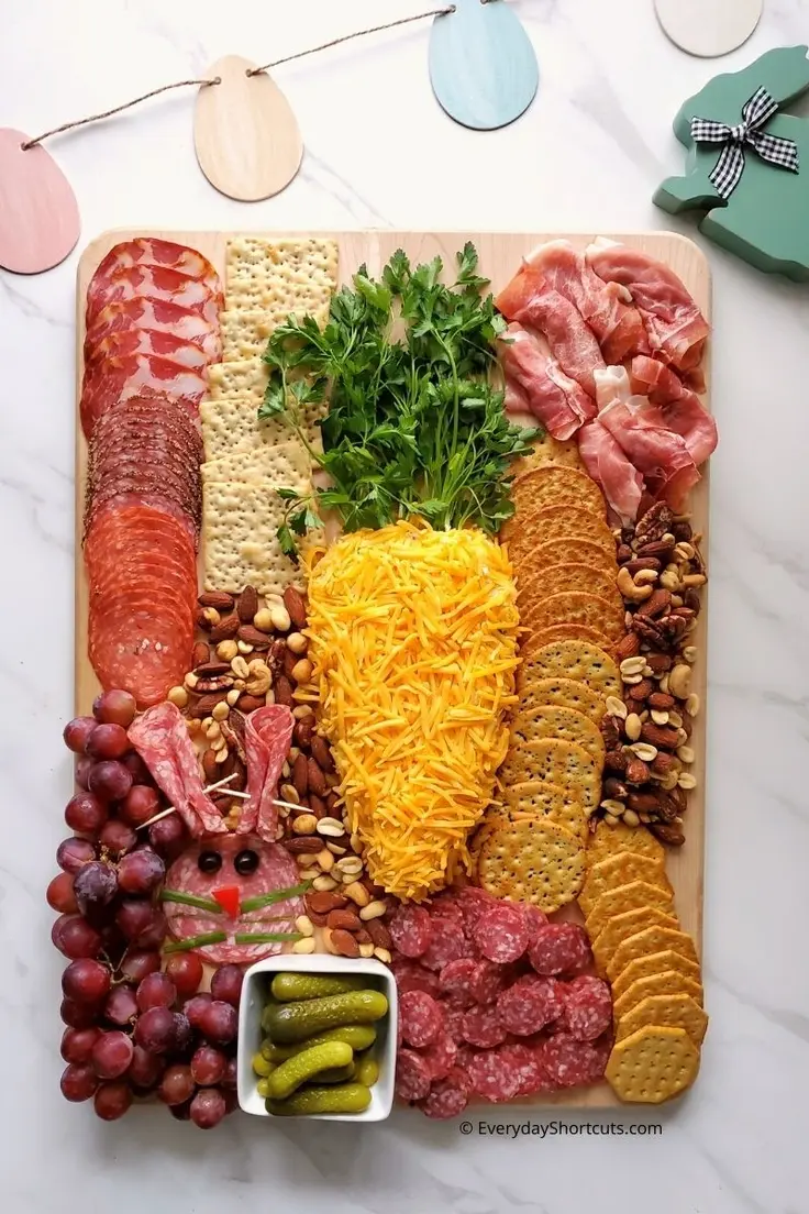 Carrot Cheese Ball Charcuterie Board Recipe by Everyday Shortcuts
