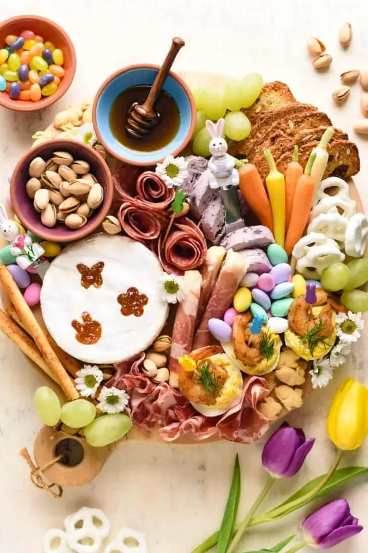 Easter Bunny Charcuterie Board Recipe by Foxes Love Lemons
