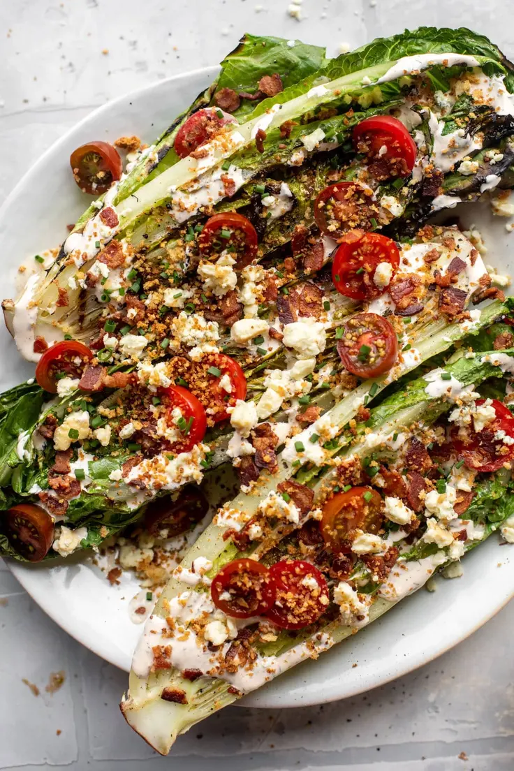 Grilled Romaine Salads Recipe by How Sweet Eats